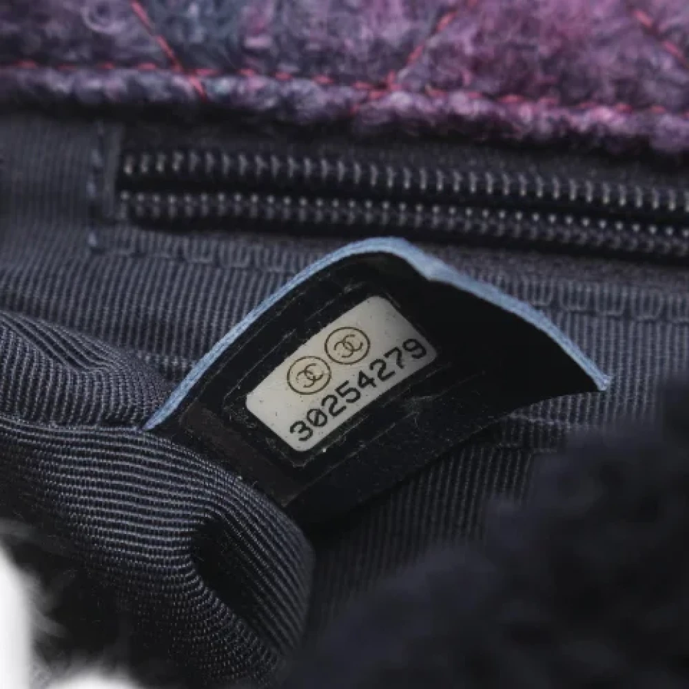Chanel Vintage Pre-owned Fabric crossbody-bags Purple Dames