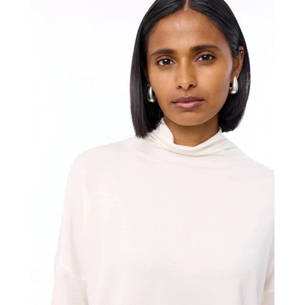 Knit-ted Korte Mouw Top LIZ Beige Dames