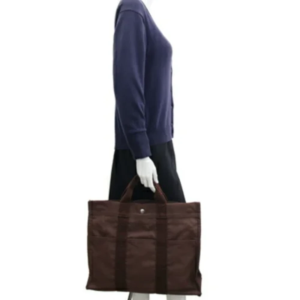 Hermès Vintage Pre-owned Canvas handbags Brown Dames