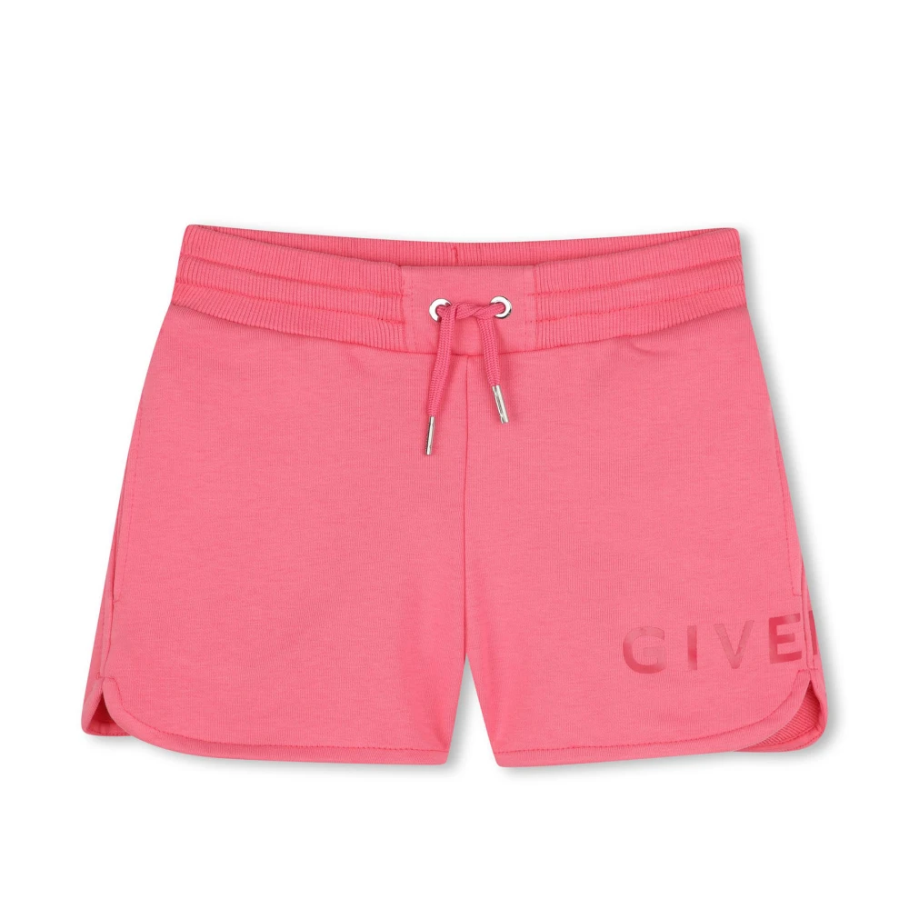 Givenchy Girls Pink Shorts,, Raspberry Logo Print Shorts Size 13 Y