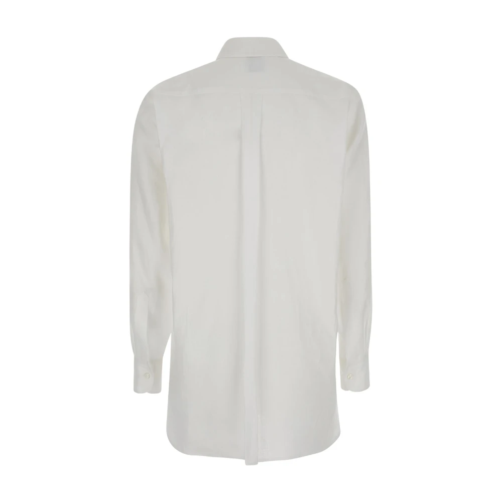 Plain Units Klassieke Witte Linnen Overhemd Oversized Fit White Dames