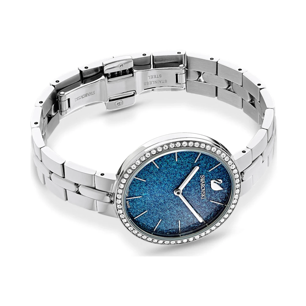 Swarovski Elegance in Blue Swiss Precision Watch Gray, Dam