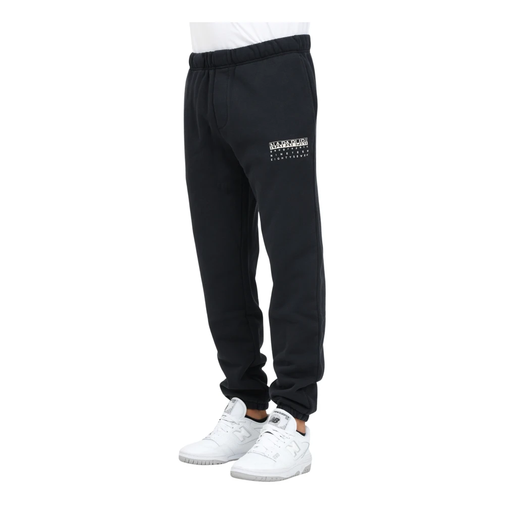 Napapijri Zwarte Sportieve Joggers Herfst Winter Black Heren