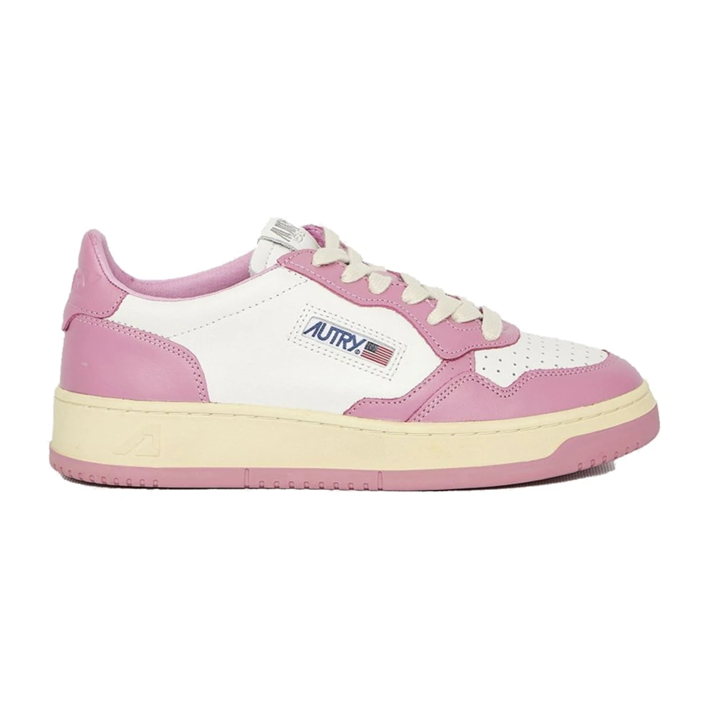 Autry Women's Pink Sneakers, 6 Uk, Medalist Bicolore Trainers