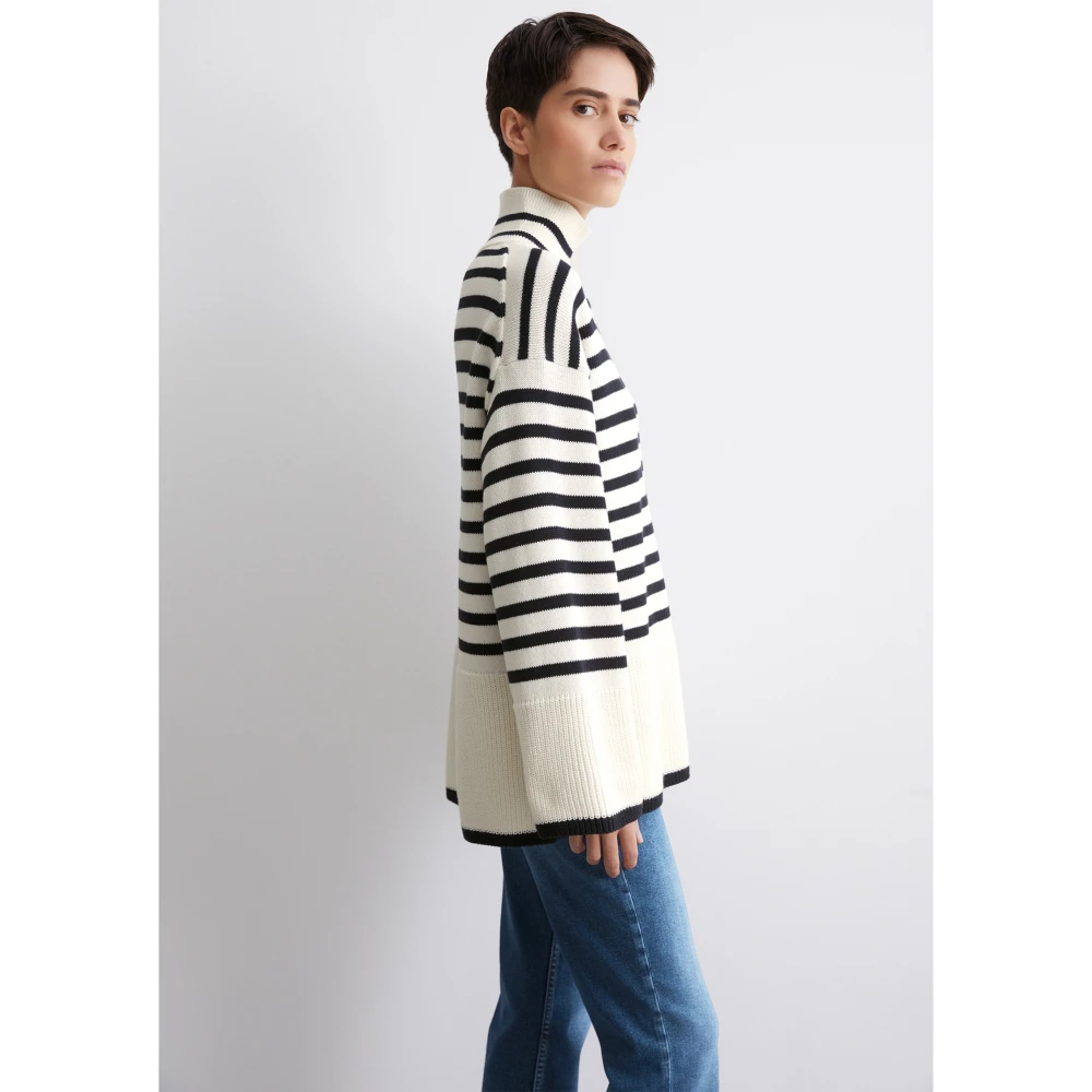 Marc O'Polo Oversized gebreide trui Blue Dames