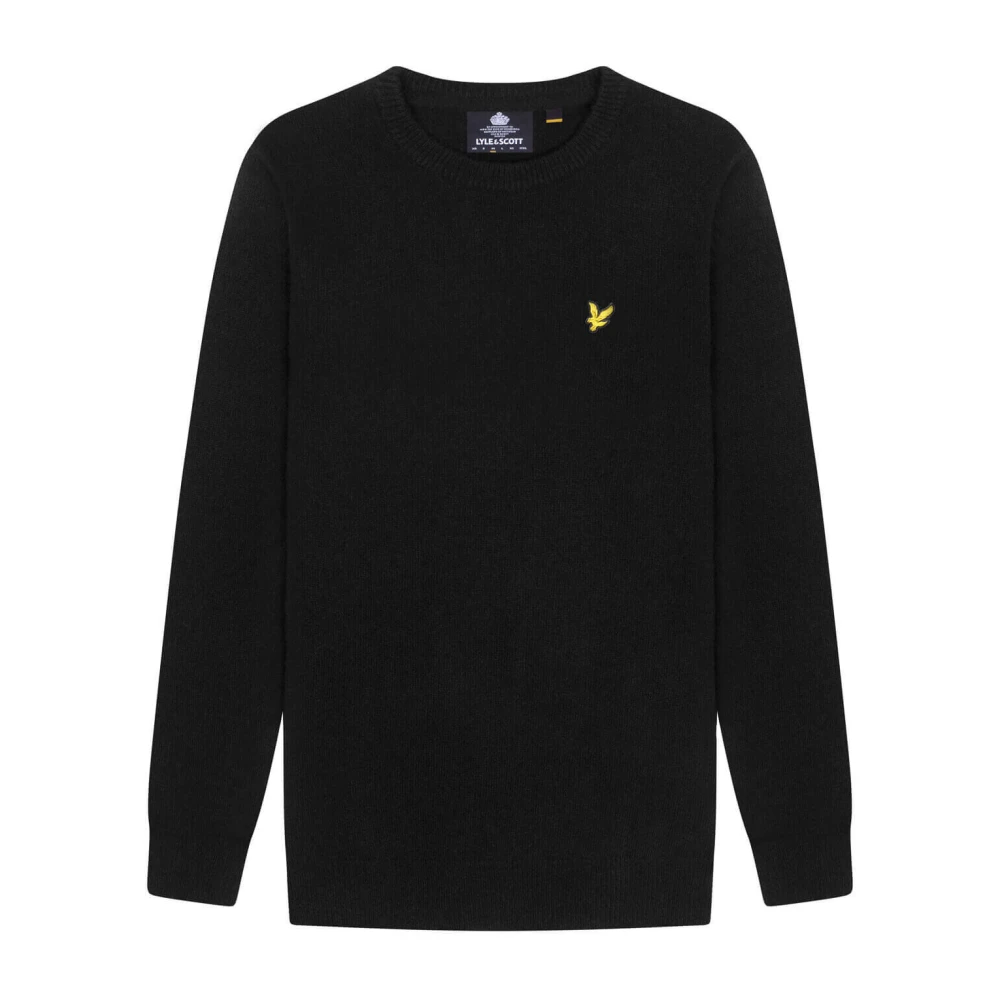 Lyle & Scott Lamswolmix Trui True Black Heren