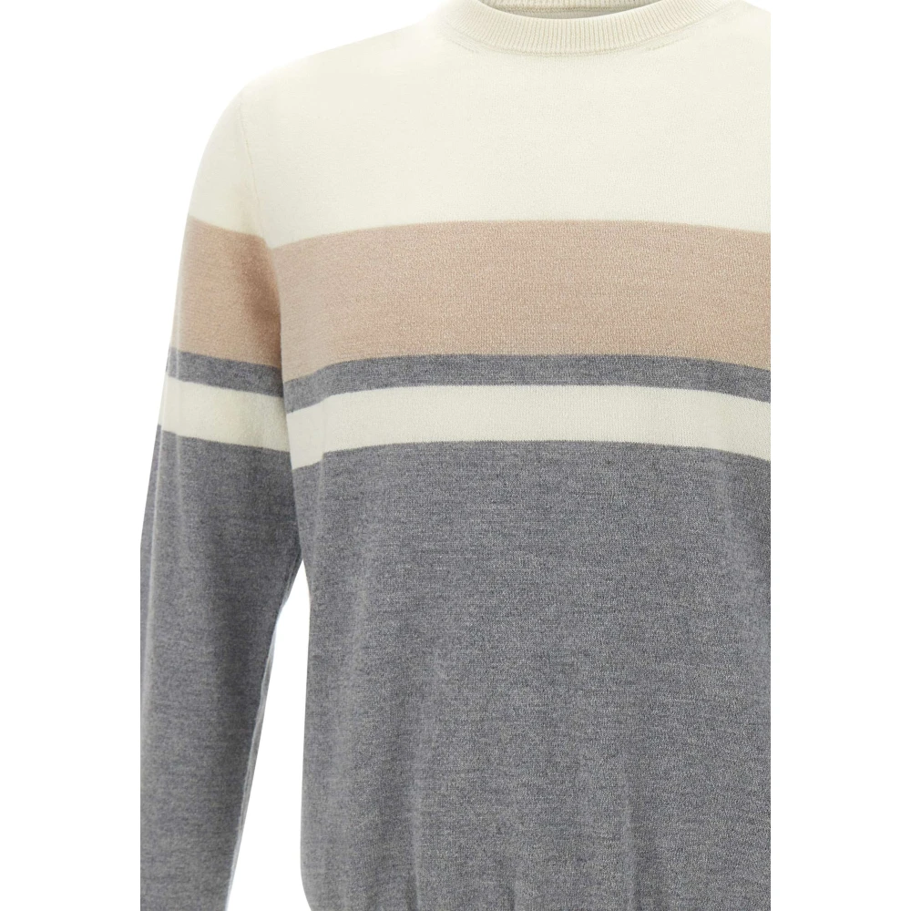 PESERICO Gestreepte wol kasjmier trui Multicolor Heren