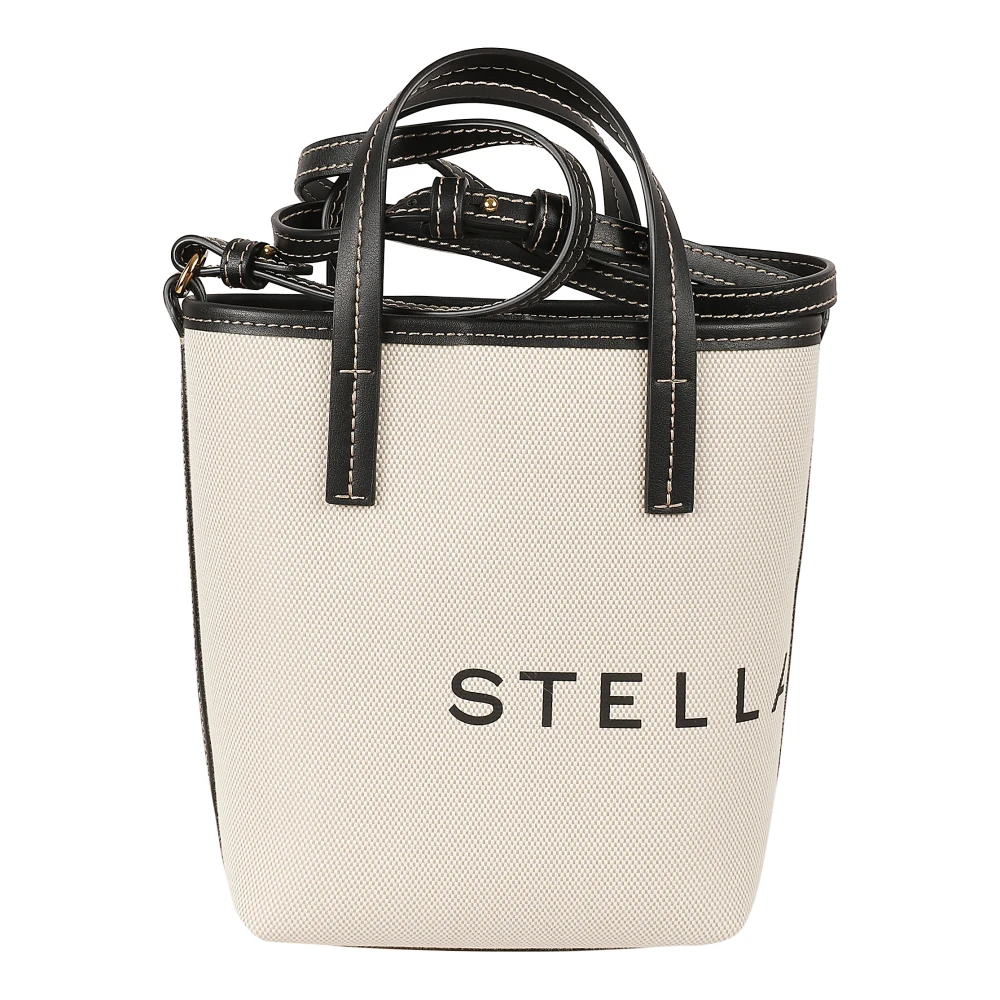 Stella Mccartney Eco Salt And Pepper Bucket Bag Beige Dames