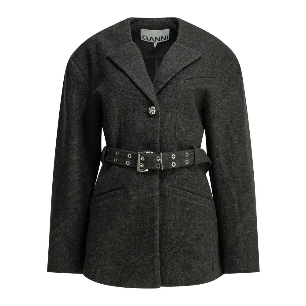 Ganni Donna Nero Giacche, M, New,