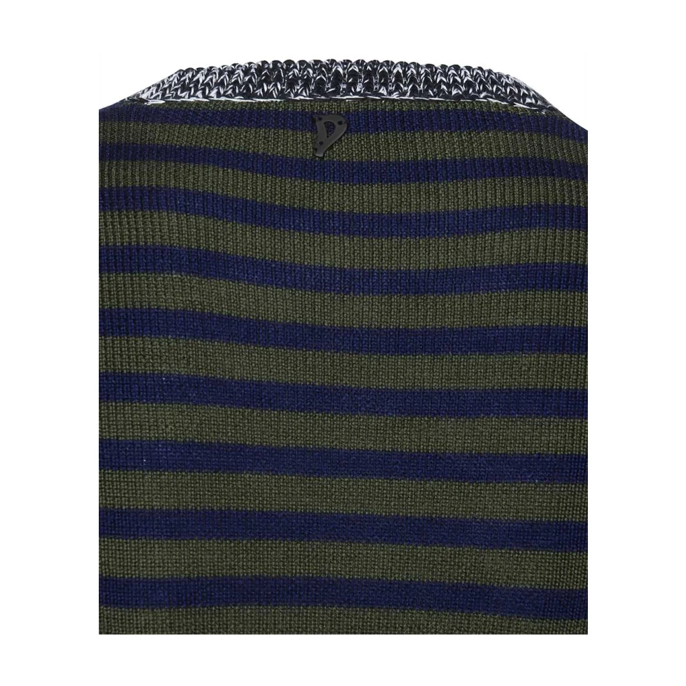 Dondup Gestreepte Mohair Trui Green Dames