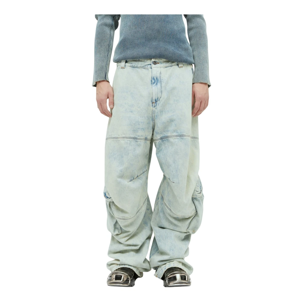 Diesel Baggy Jeans met Meerdere Zakken Blue Heren
