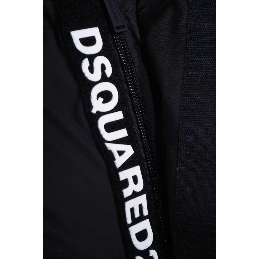 Dsquared2 Zwarte Techno Dons Parka Jas Black Heren