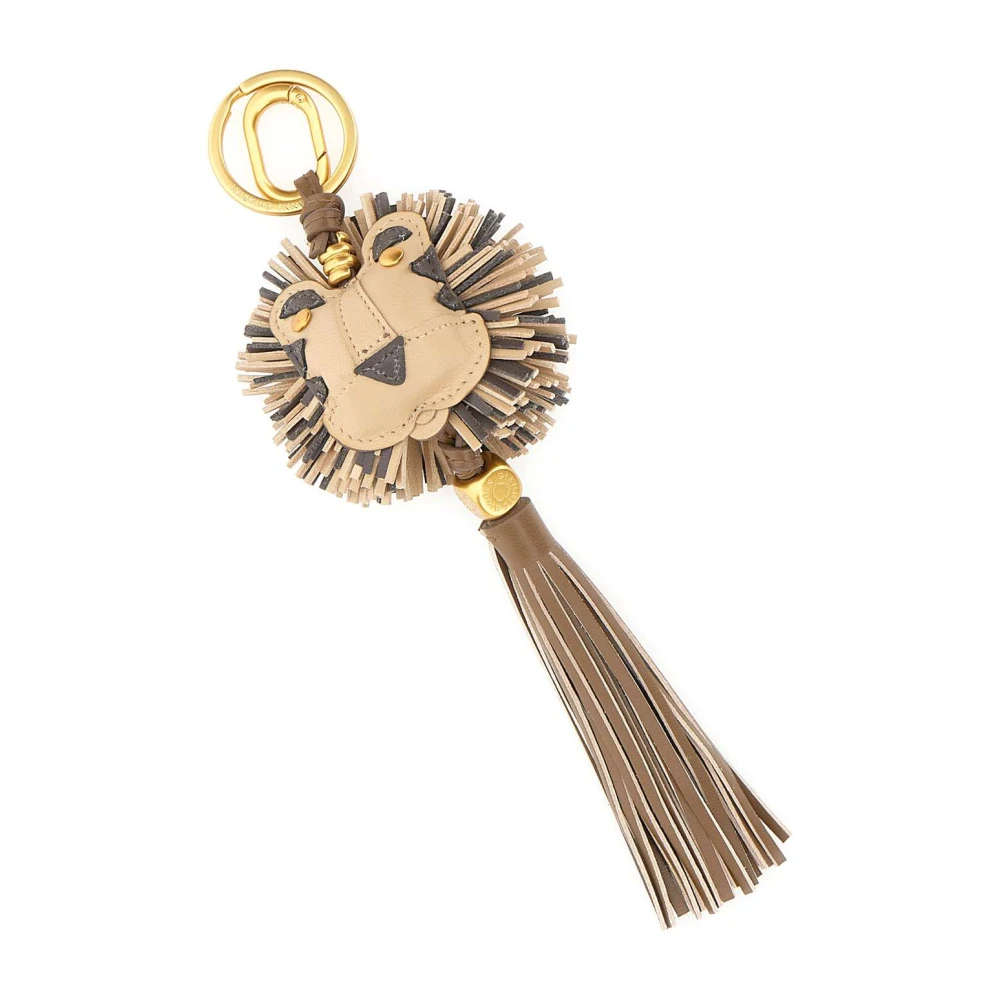 Gianni Chiarini Women's Beige Lion And Pompom Keyring - Keychains - One Size - Accessories