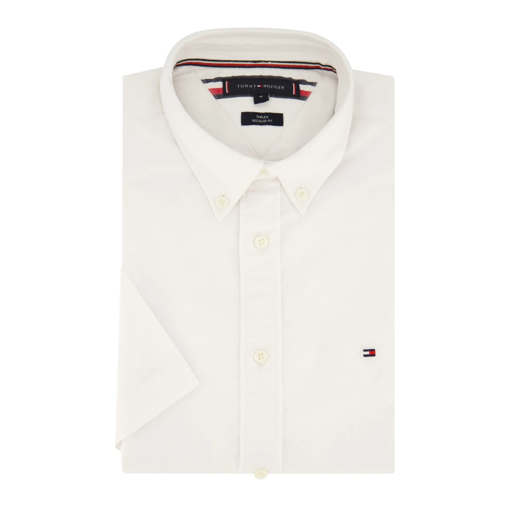 Tommy Hilfiger Casual korte mouw wit overhemd White Heren