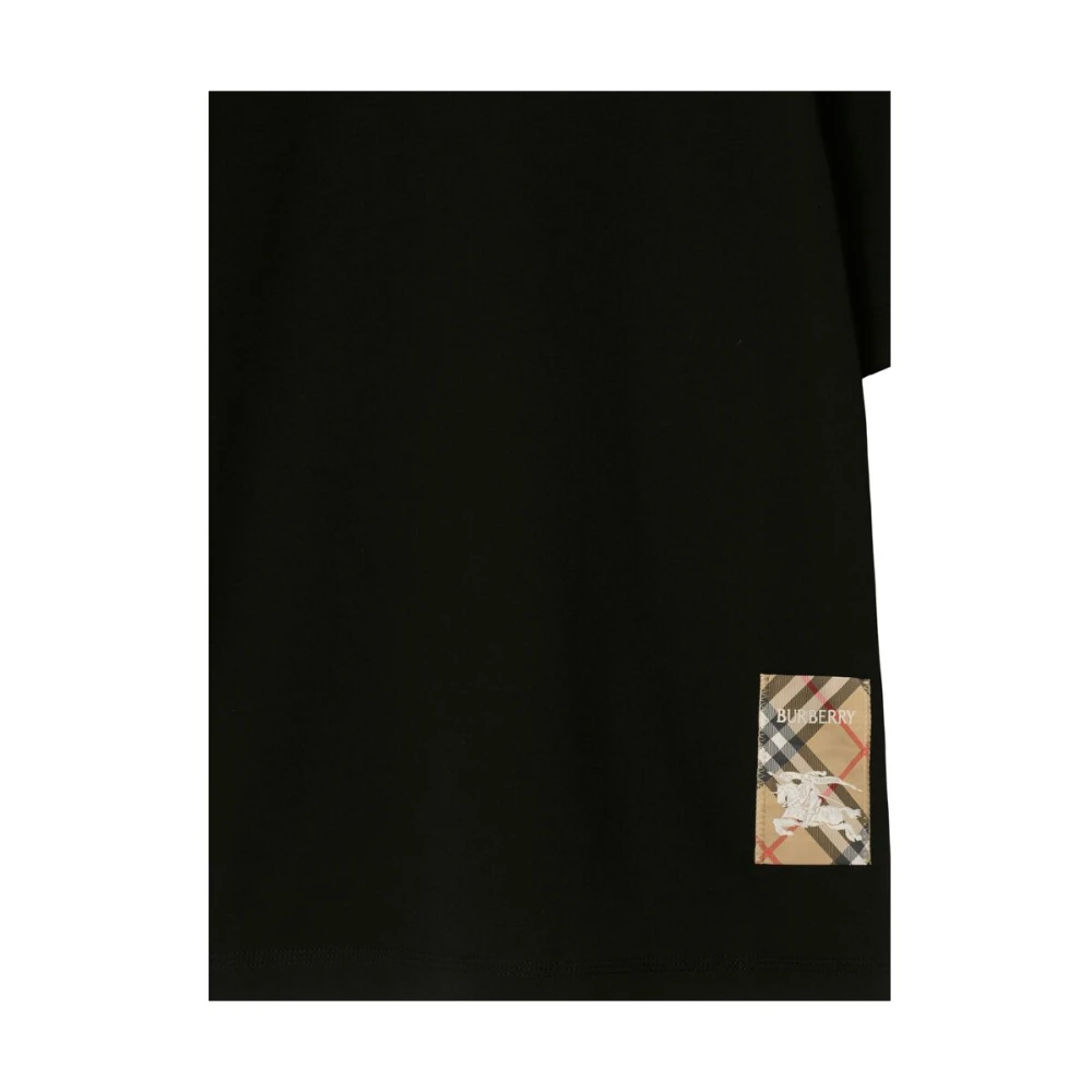 Burberry Zwart Jersey Crew Neck T-shirt Black Dames