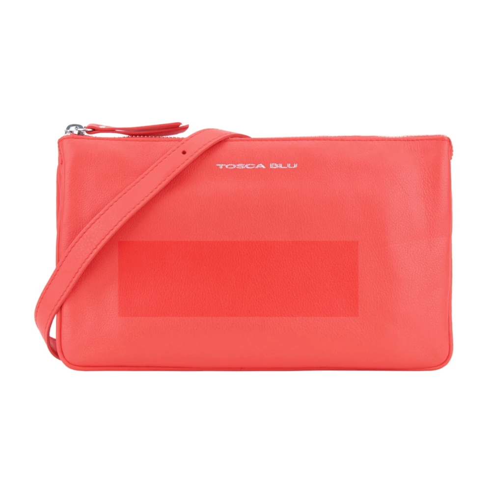 Tosca Blu Dames Schoudertas met Rits Orange Dames