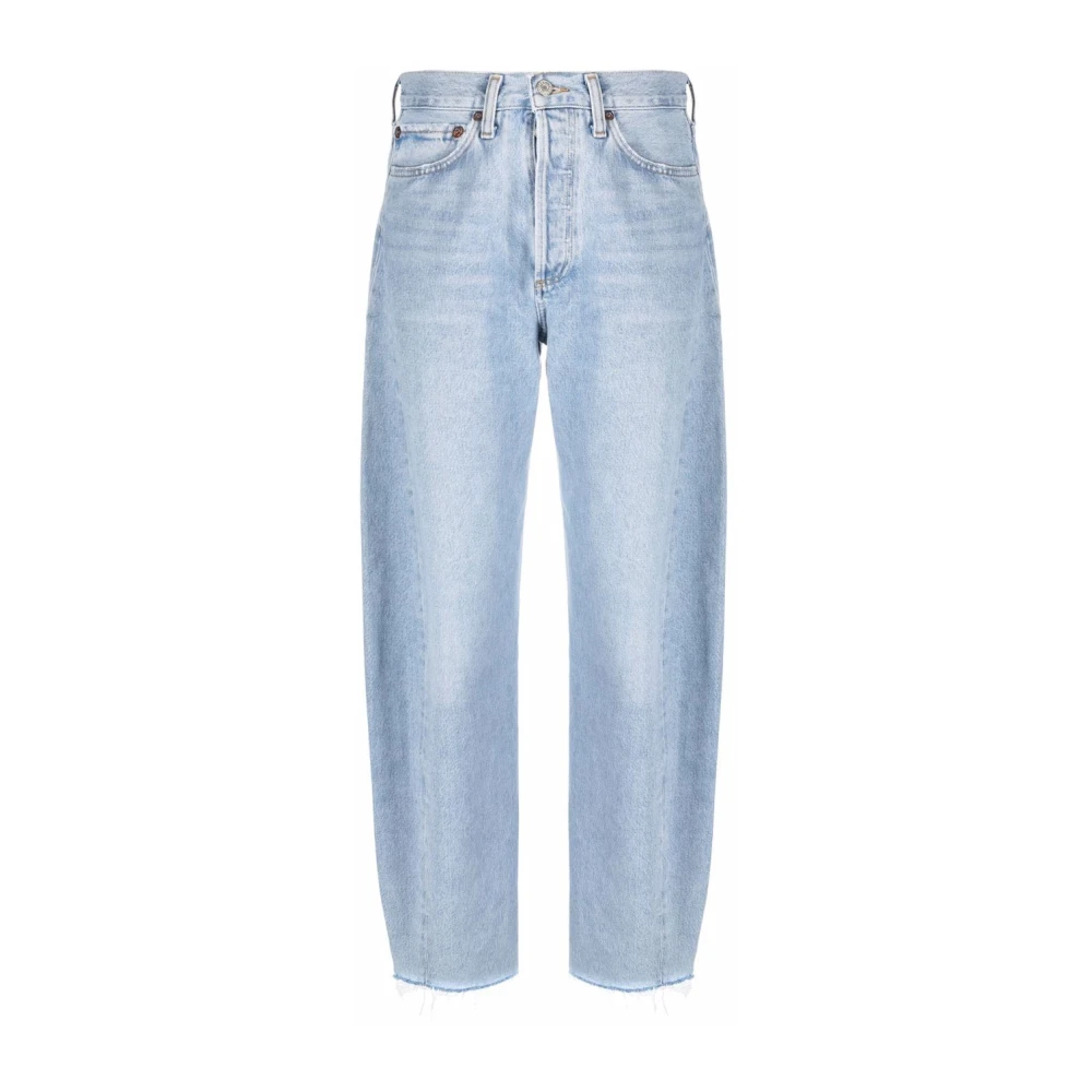 Agolde Heldere Blauwe Wide Leg Jeans Blue Dames