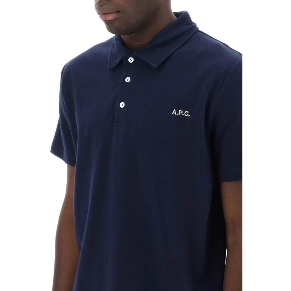 A.p.c. Polo Shirts Blue Heren