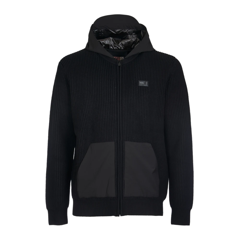 Saint Barth Zwarte Rits Cardigan Sweaters Black Heren