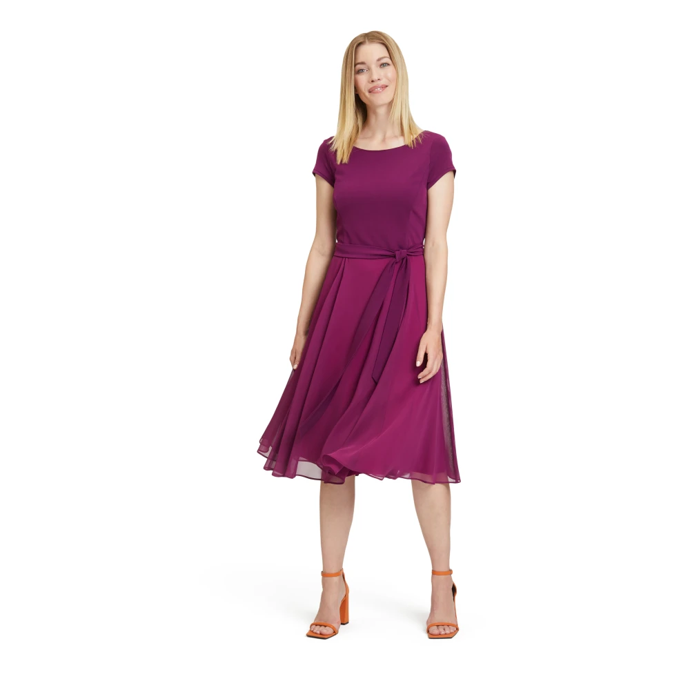 Vera Mont Cocktailjurk met Riem Purple Dames