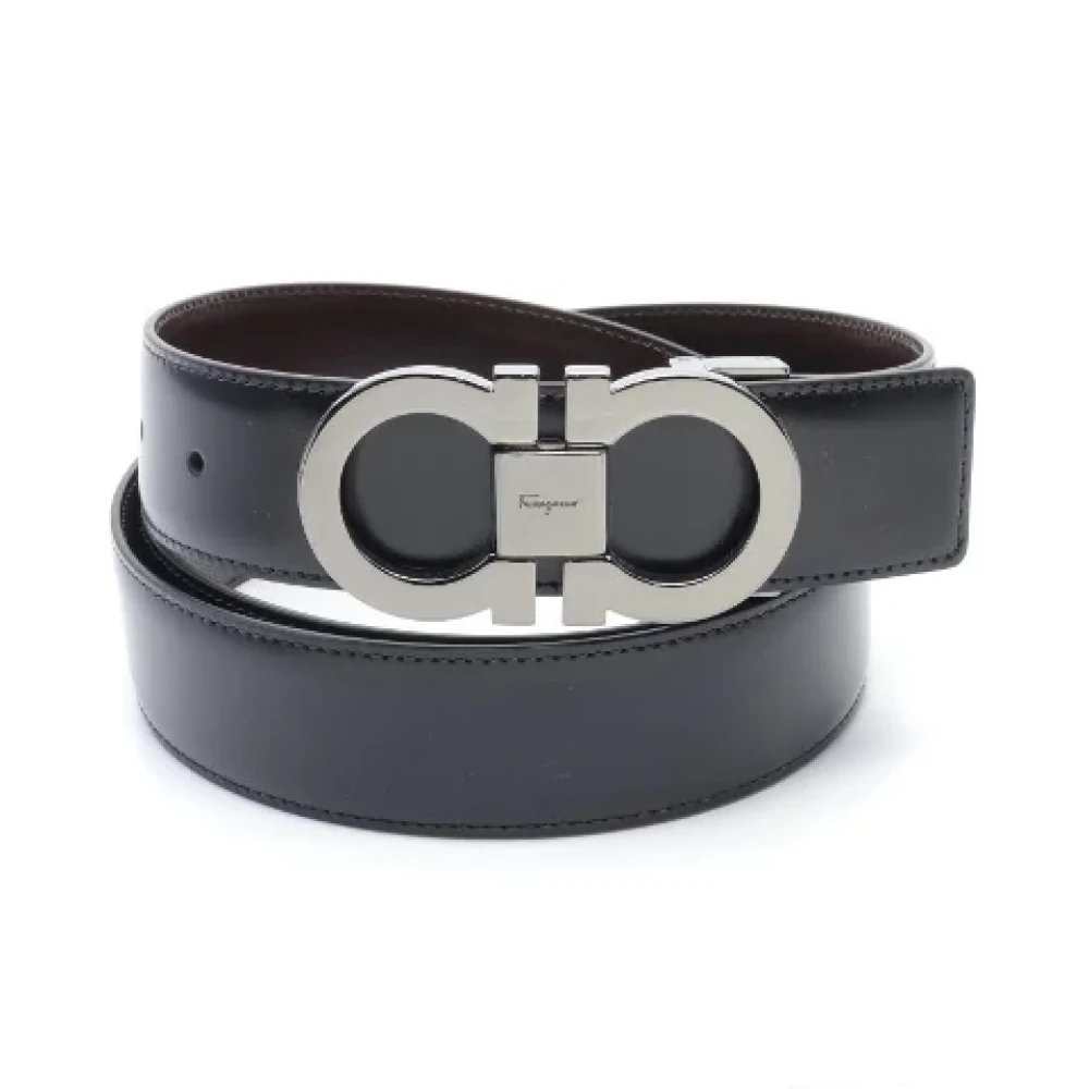 Salvatore Ferragamo Pre-owned Leather belts Black Dames