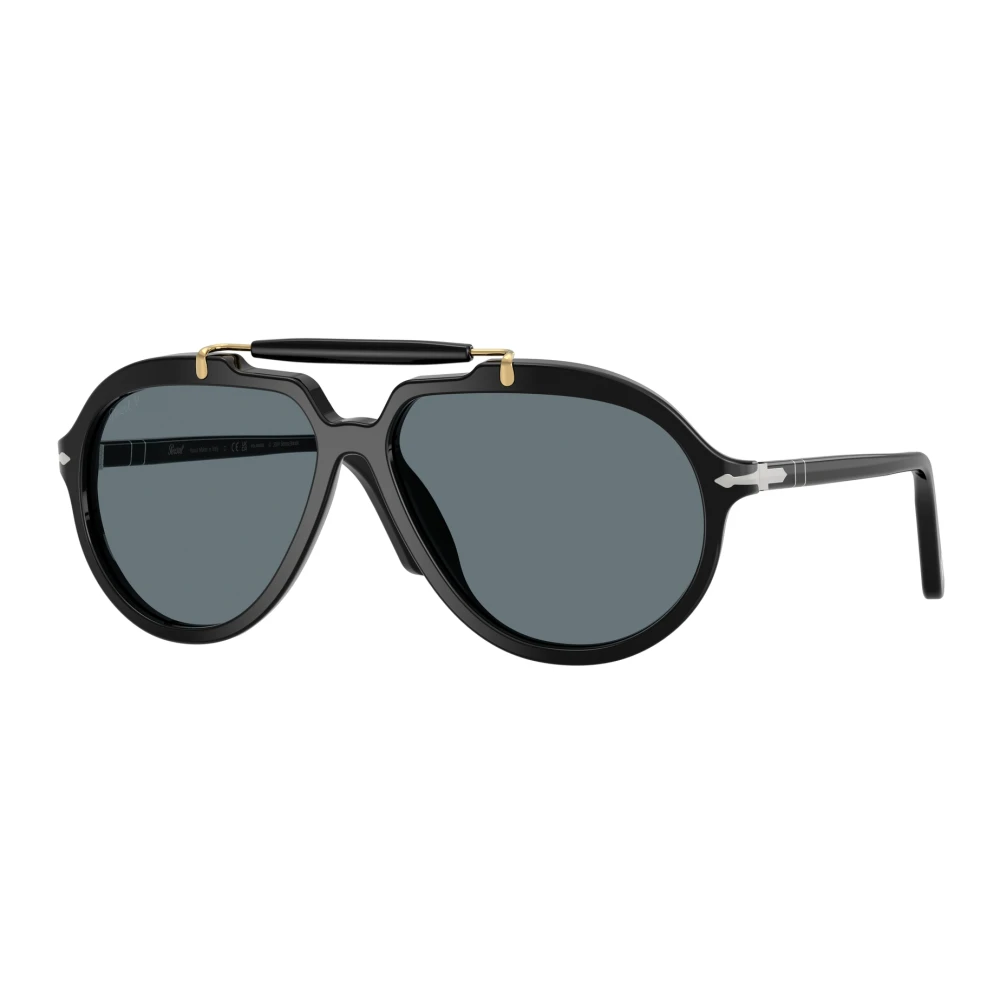 Persol Unisex Black Sunglasses, 57 Mm, Stylish Sunglasses In Blue Shade