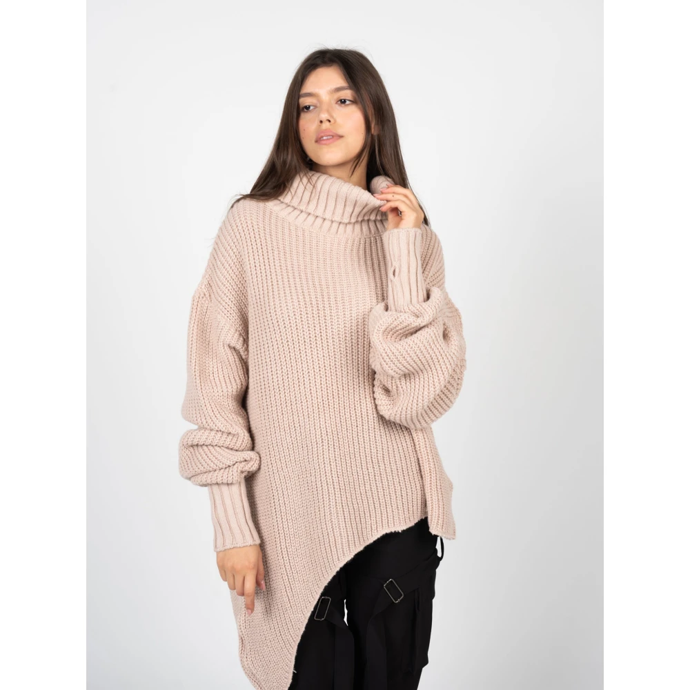 La Haine Inside Us Elegante Asymmetrische Dames Trui Pink Dames