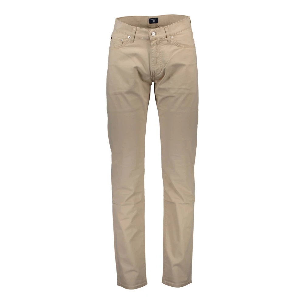 Gant Beige Katoenen Jeans Broek 5-Pocket Beige Heren