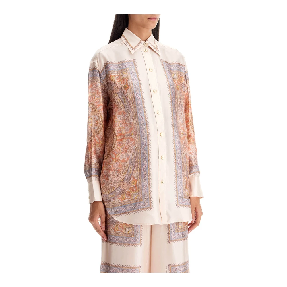 Zimmermann Paisley Haze Zijden Blouse Ontwerp Multicolor Dames