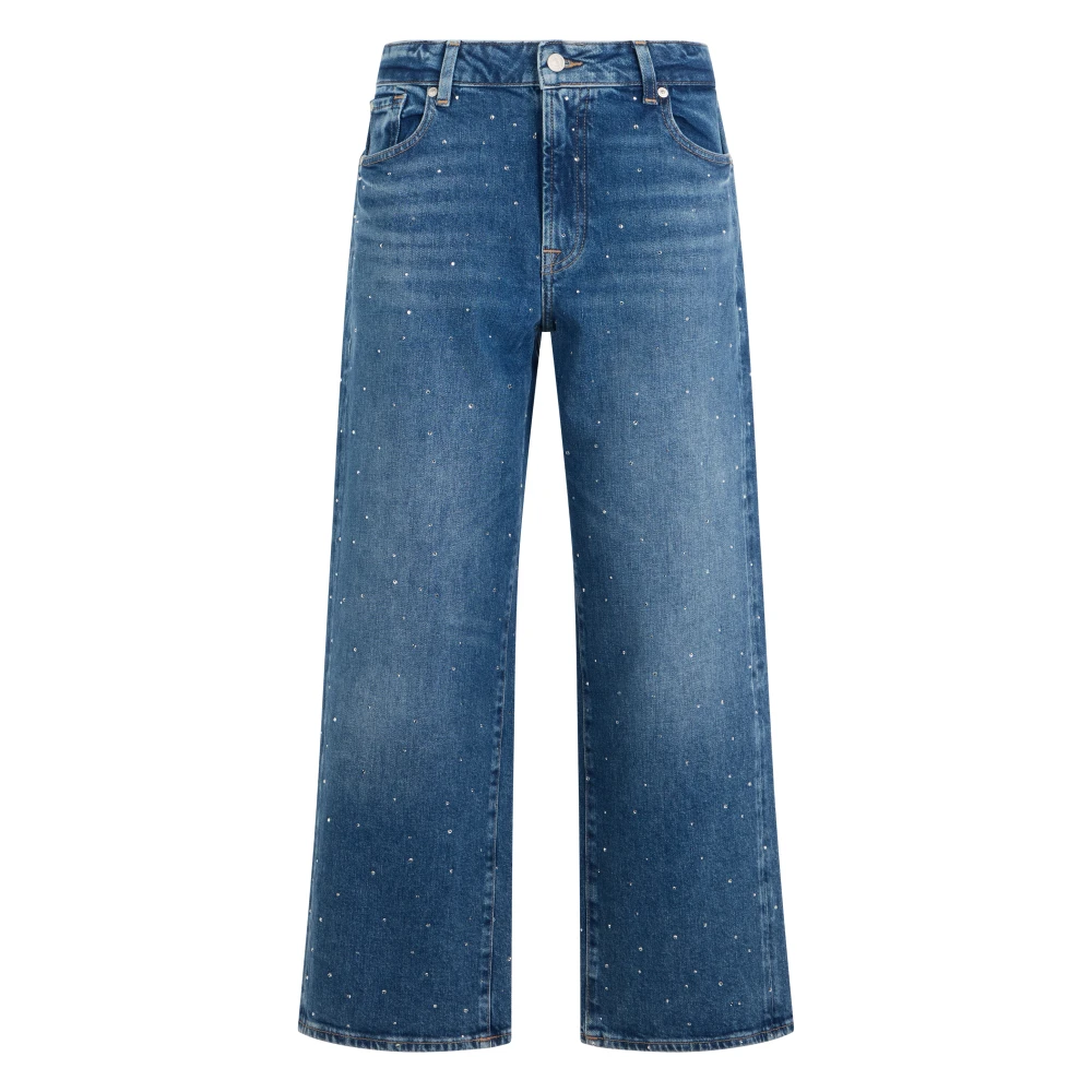 7 For All Mankind Denim Jeans Made Of Cotton - Female - Wide Jeans - Blue - W29 - Jeans
