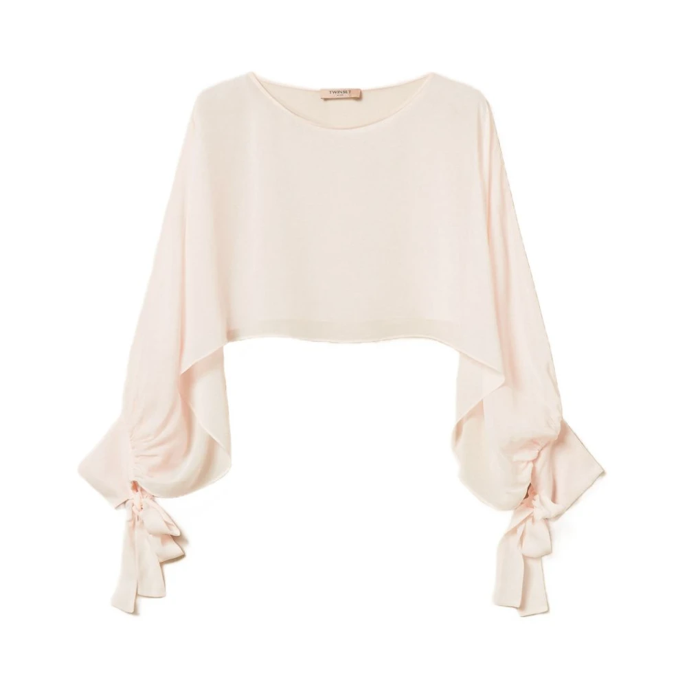 Twinset Women's Pink Blouses, M, Cropped Shrug