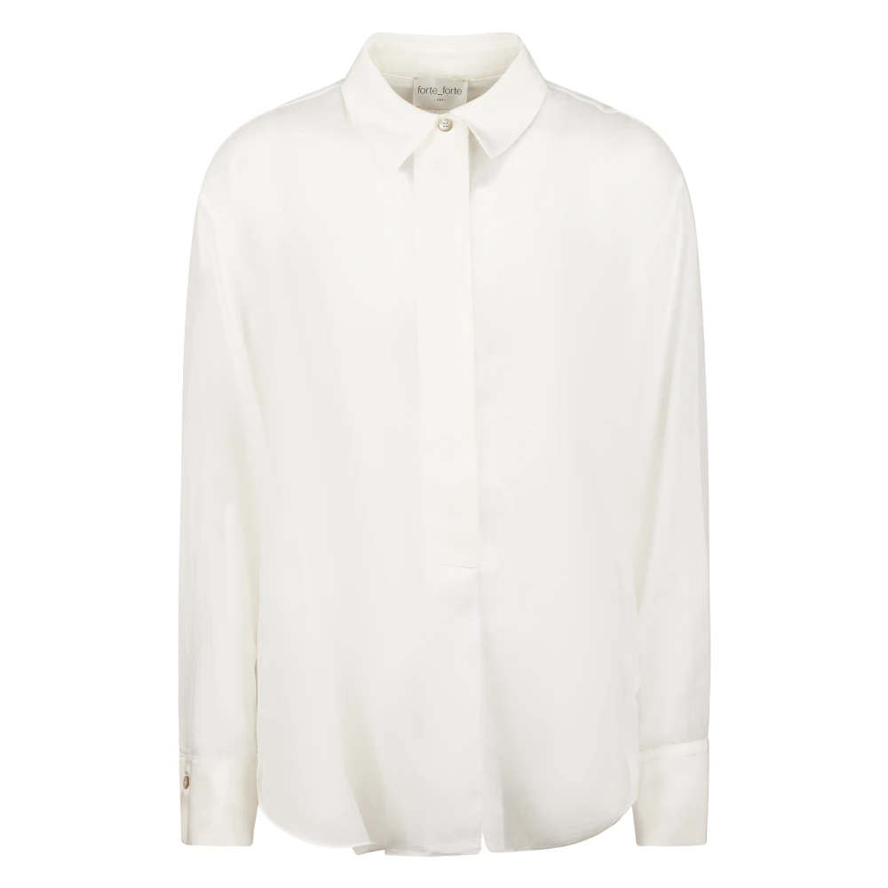 Forte Forte Women's White Shirts, M, Co Se Voile Shirt