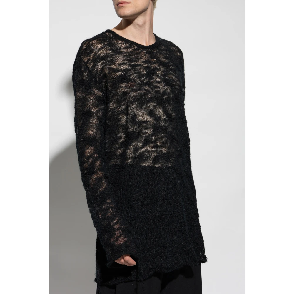 MM6 Maison Margiela Transparante Trui Black Heren
