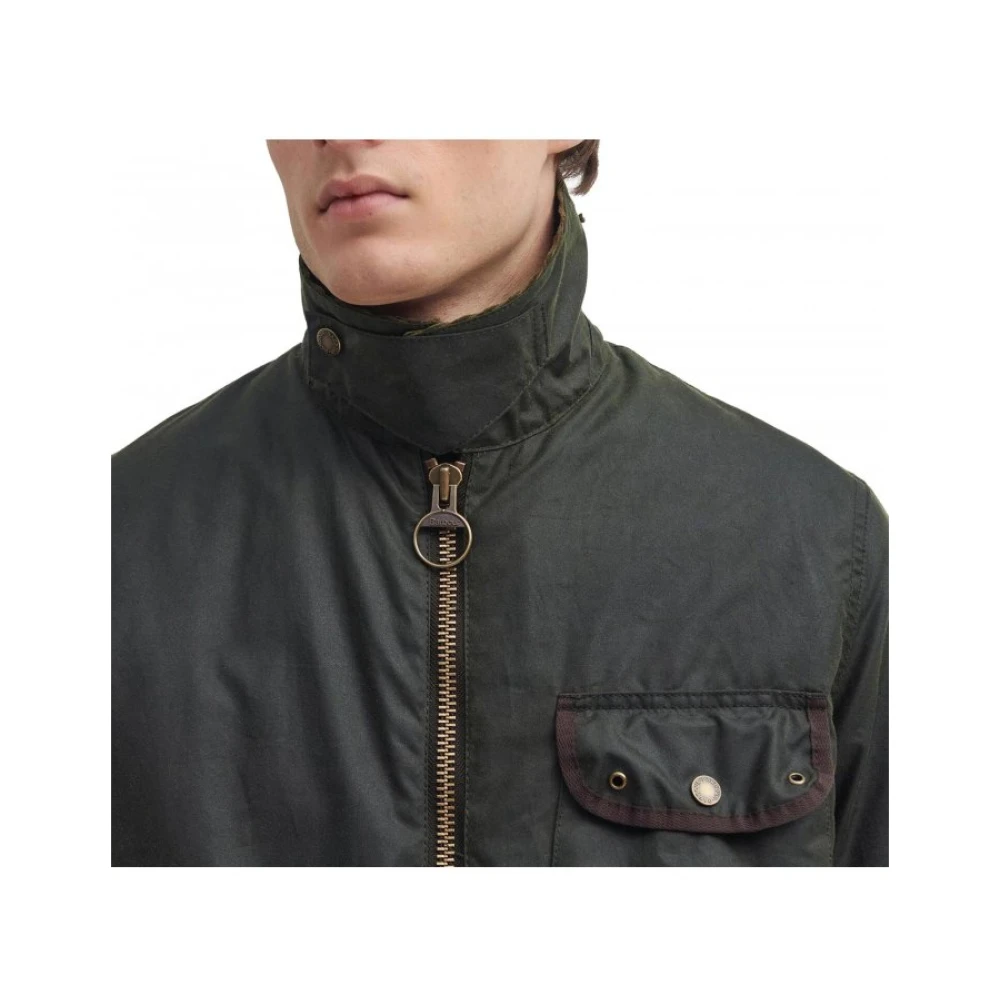 Barbour Angler Wax Cotton Jas Green Heren