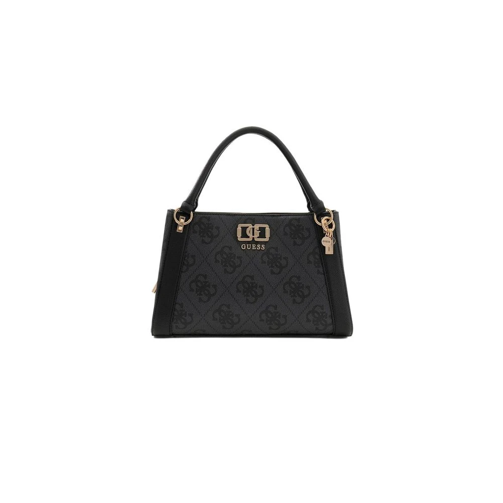 Guess Black Handbags, Female, One Size, Karnilla Logo Satchel