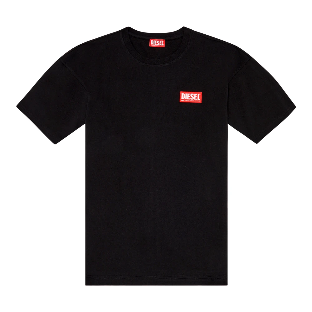 Diesel T-shirt with logo patch Black Heren