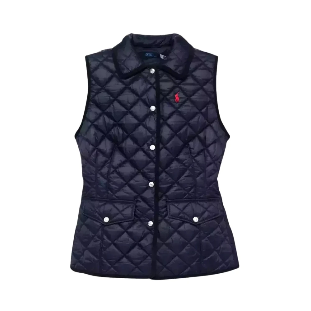 Ralph Lauren Navy Gewatteerd Vest Blue Dames