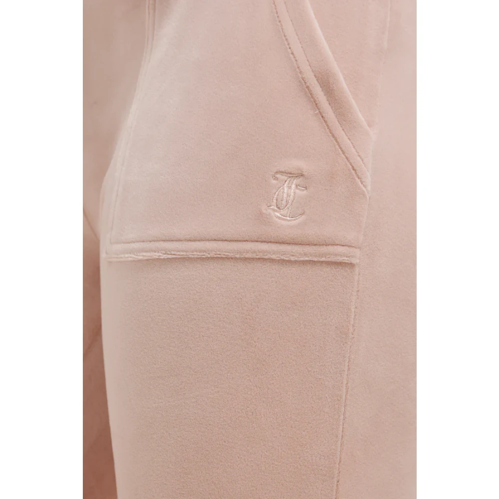 Juicy Couture Velours Trainingsbroek met Verstelbare Taille Pink Dames