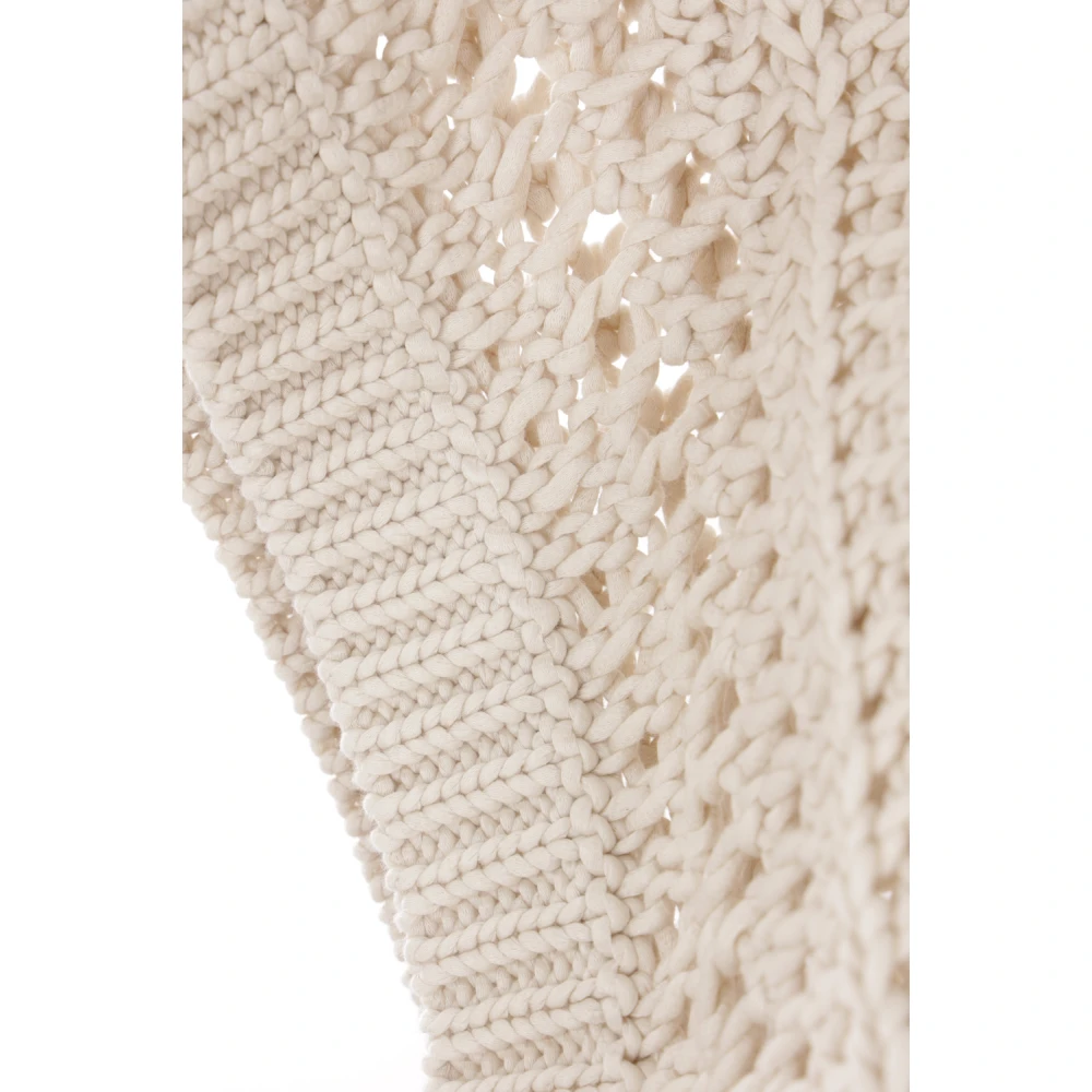 BRUNELLO CUCINELLI Lichtbeige Katoenen Gebreide Trui Beige Dames