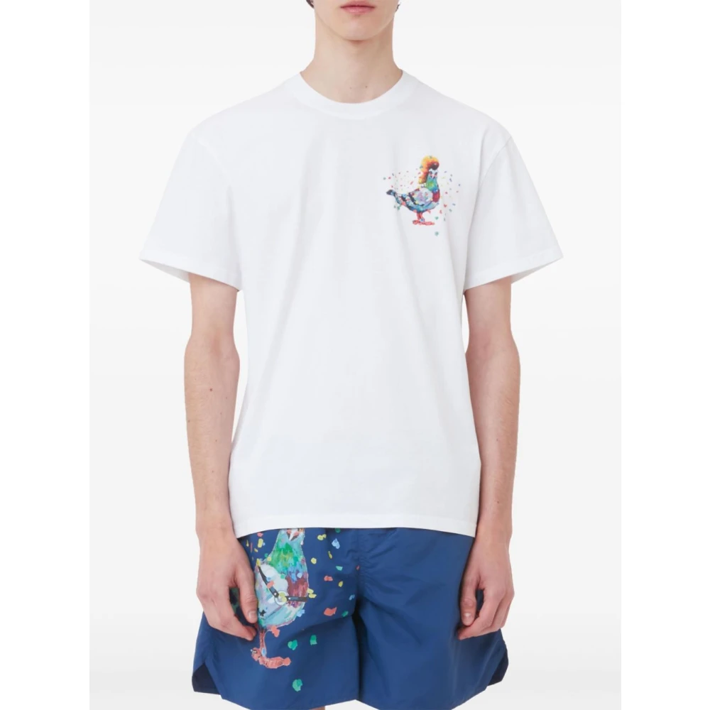JW Anderson Witte T-shirt voor mannen White Heren
