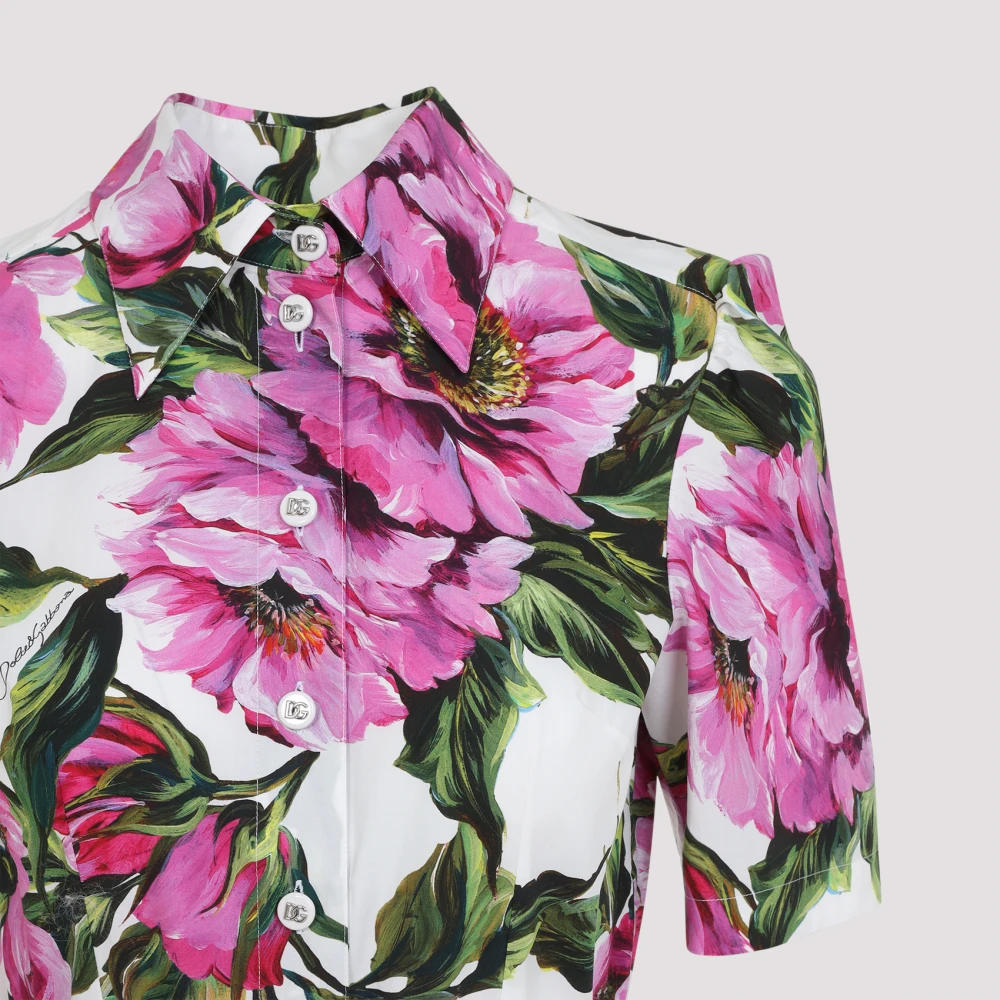 Dolce & Gabbana Peonie Fuxia Jurk Multicolor Dames