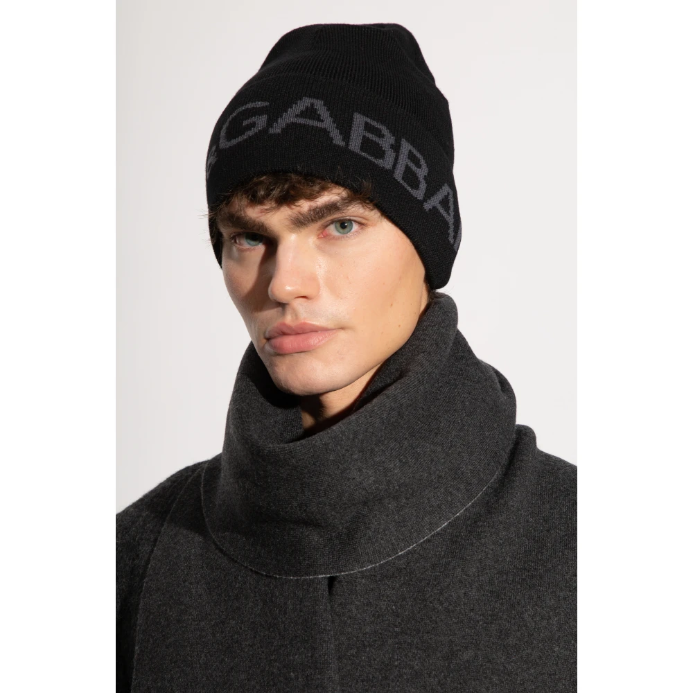 Dolce & Gabbana Pet met Logo Black Heren