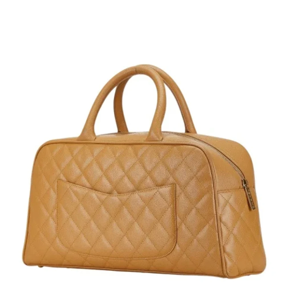 Chanel Vintage Pre-owned Leather chanel-bags Beige Dames