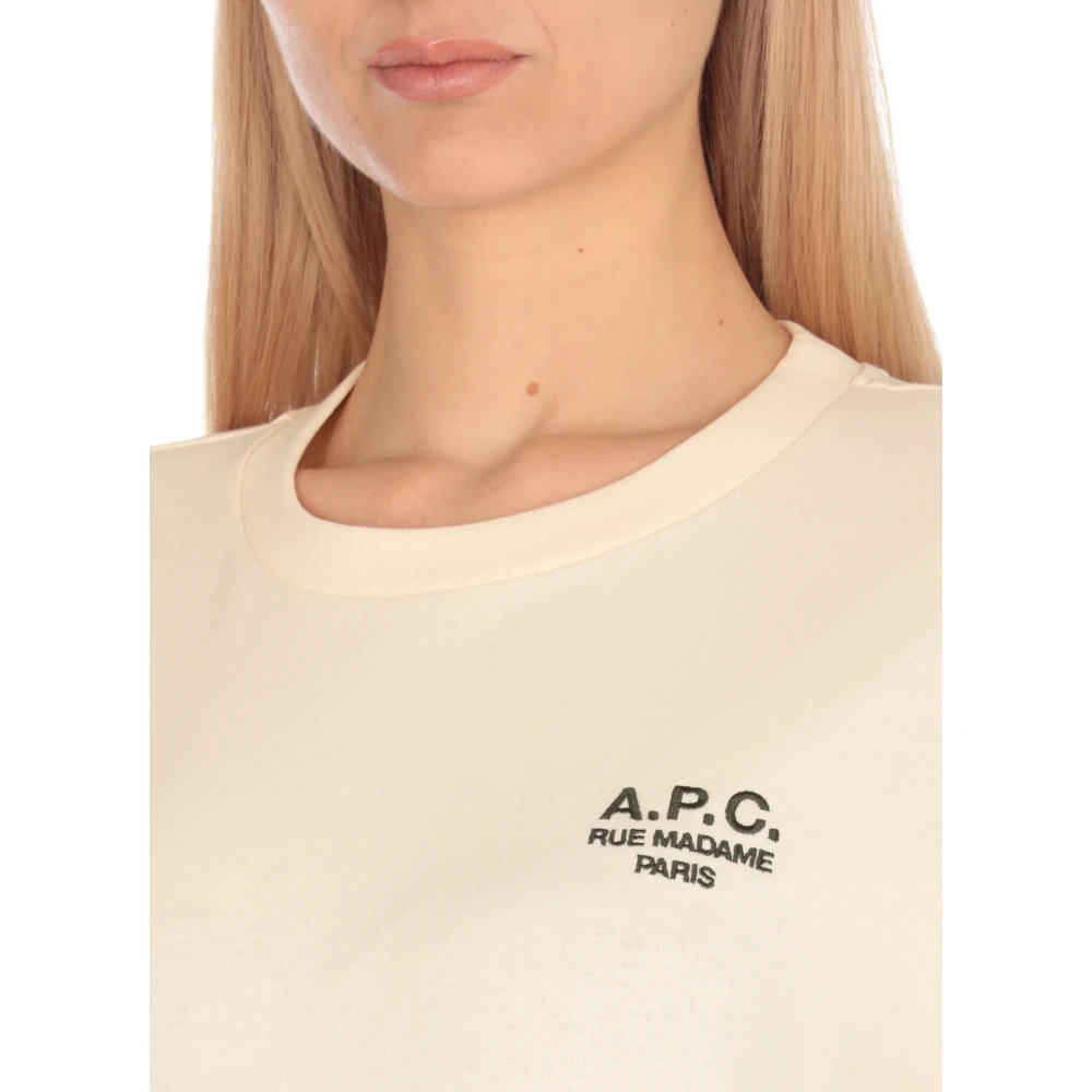 A.p.c. T-shirt met ronde hals Beige Dames