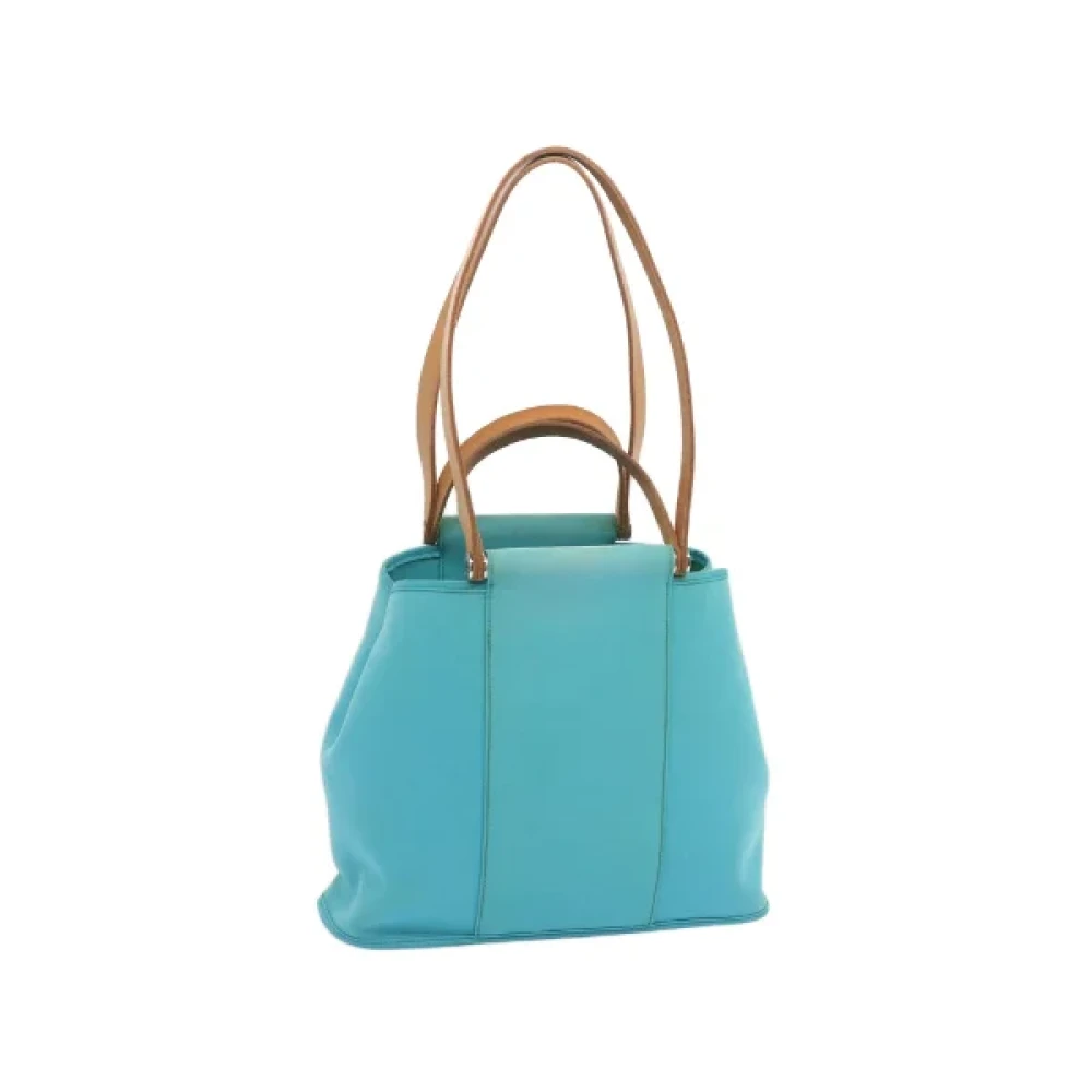 Hermès Vintage Pre-owned Cotton handbags Blue Dames