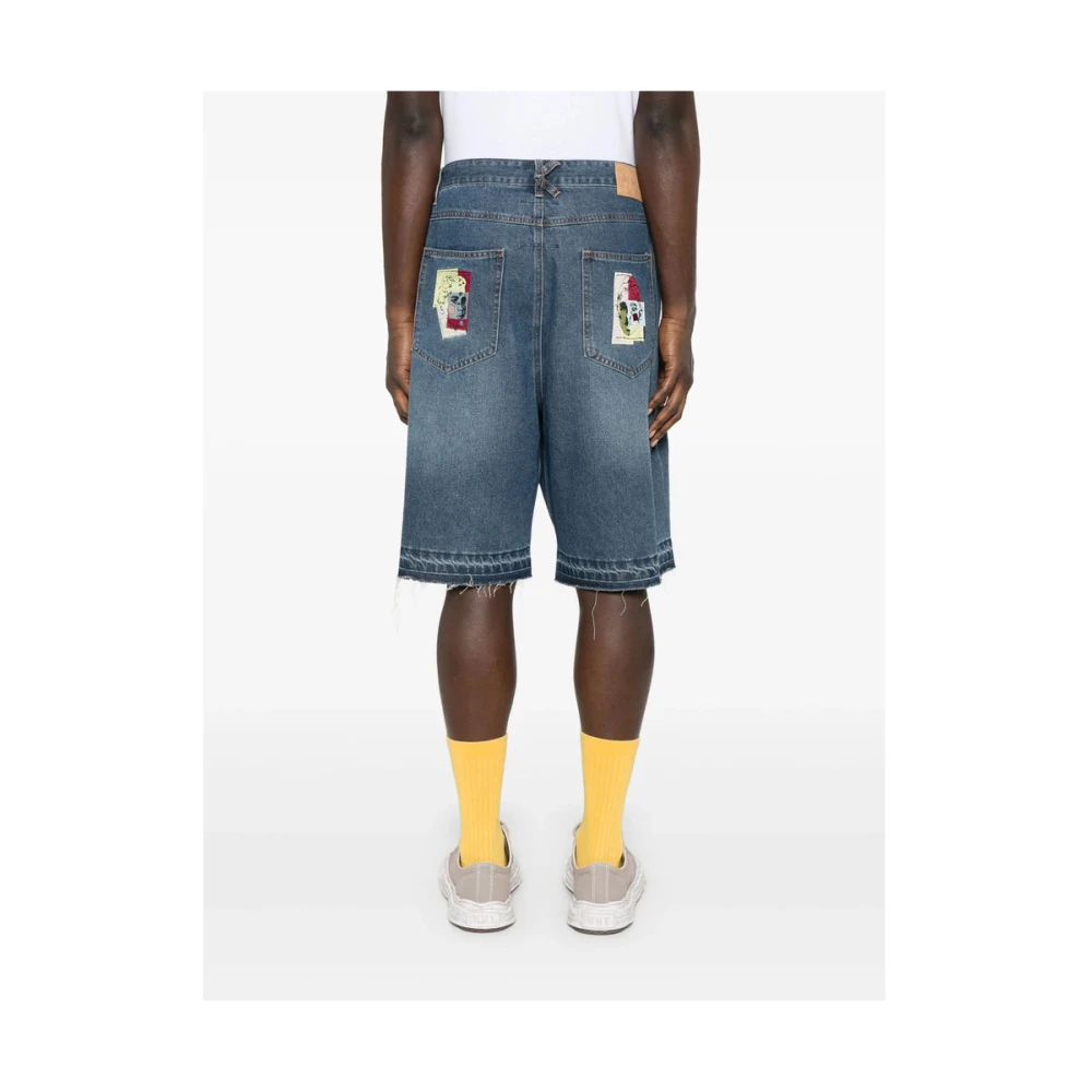 KidSuper Studios Ocean Blue Knoop-Front Jeans Blue Heren