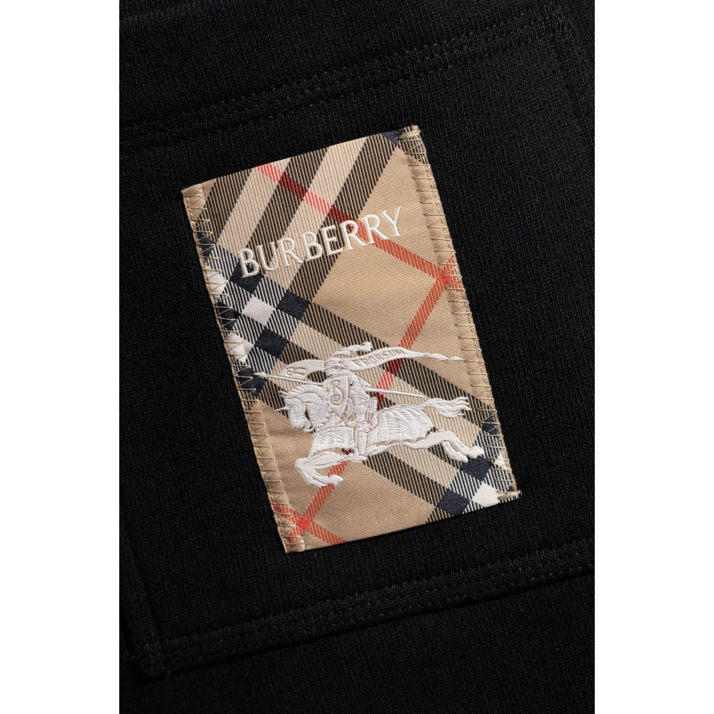 Burberry Katoenen shorts Black Heren