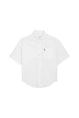 Heart Embroidery Button-Down Shirt