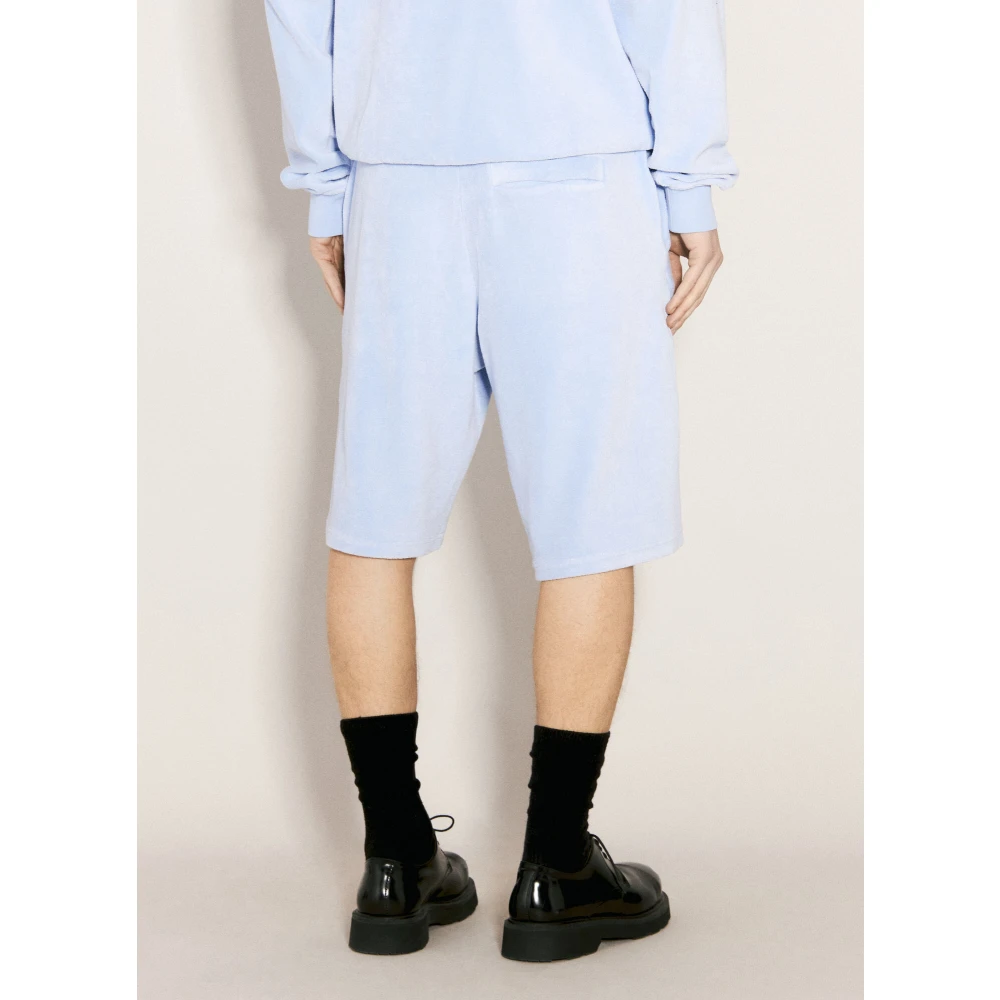 Martine Rose Terry Cloth Shorts Blue Heren