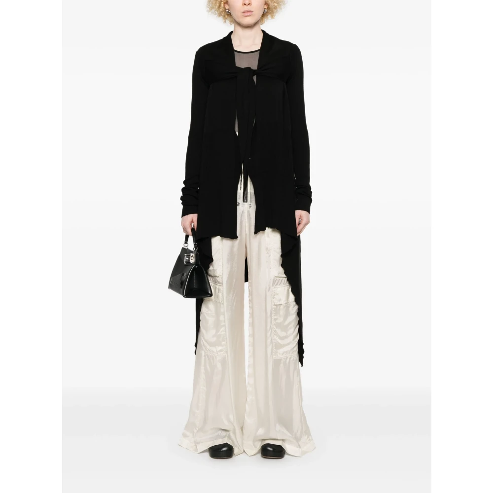 Rick Owens Geribbelde Gebreide Trui Black Dames